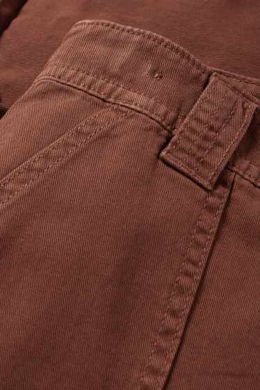 Kinder Mädchen - Stoffhose - dunkelbraun