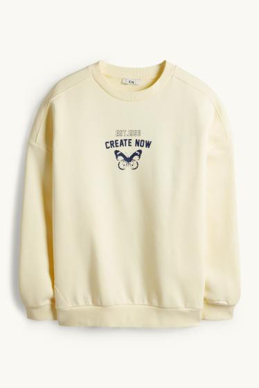 Femmes - Sweat - jaune clair