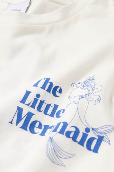 Dames - T-shirt - oversized - Ariel - wit / blauw