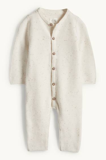 Unisex - Knitted baby jumpsuit - cremewhite
