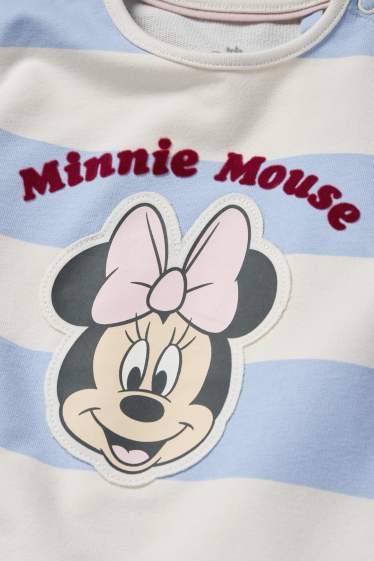 Bebés niñas - Minnie Mouse - sudadera para bebé - de rayas - azul / crema