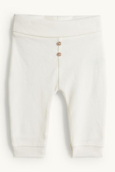 Unisex - Baby joggers - textured - cremewhite
