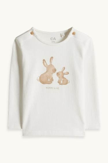 Unisex - Leprotto - maglia a maniche lunghe per neonati - bianco crema