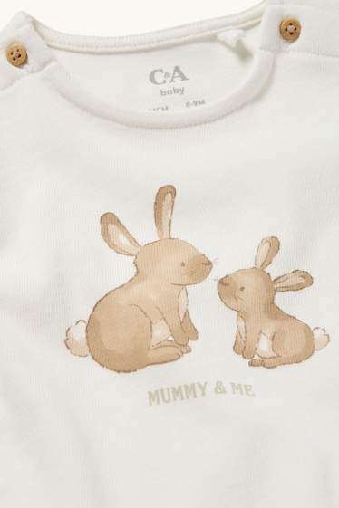 Unisex - Leprotto - maglia a maniche lunghe per neonati - bianco crema