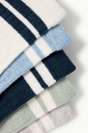 Baby Jungen - Multipack 5er - Baby-Socken - weiss / blau
