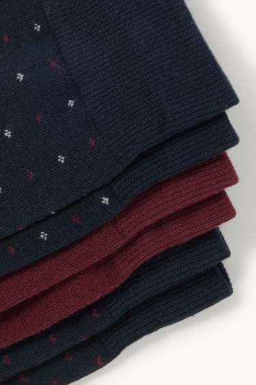 Herren - Multipack 3er - Socken - rot / dunkelblau