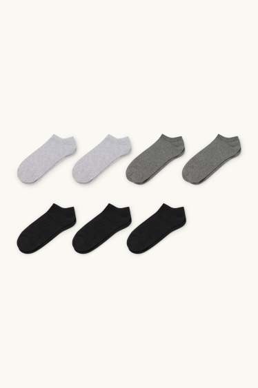 Bărbați - Multipack 7 perechi - șosete sub gleznă - gri închis / gri deschis