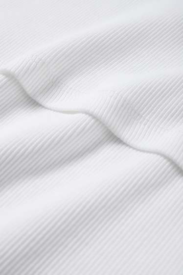 Femmes - T-shirt d’allaitement - slim fit - texture côtelée - blanc