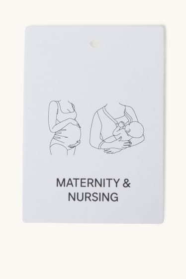 Mujer - Camiseta de lactancia - slim fit - de canalé - negro