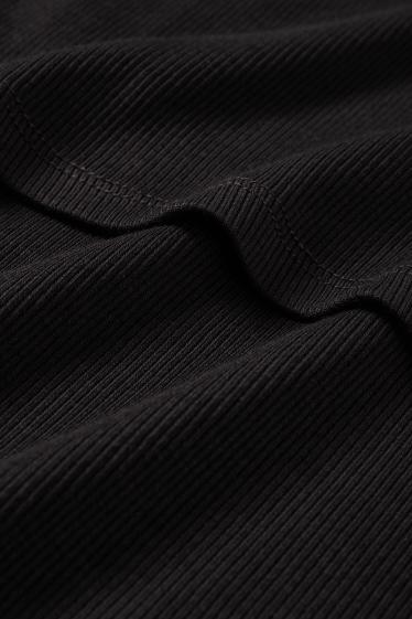 Mujer - Camiseta de lactancia - slim fit - de canalé - negro