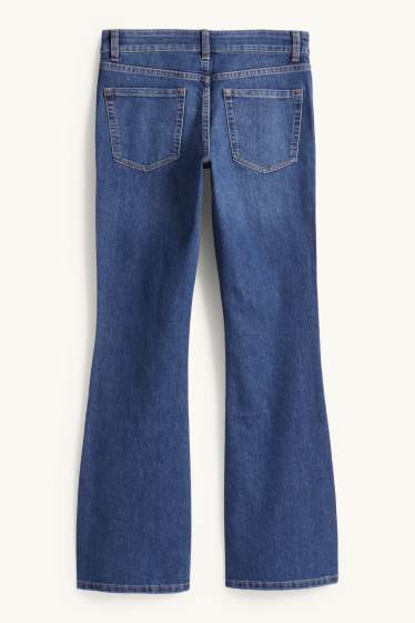 Dames - Bootcut jeans - low waist - jeansblauw