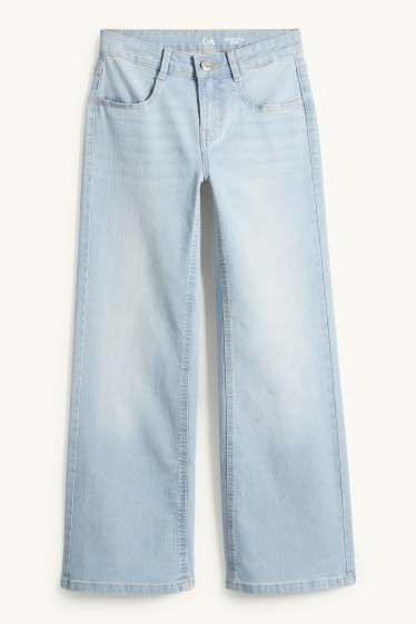 Enfants filles - Wide leg jean - jean bleu clair