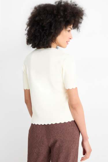 Dona - Jaqueta de punt - blanc trencat