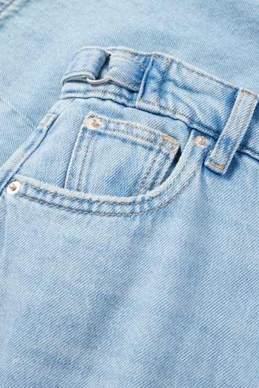 Damen - Balloon Jeans - Mid Waist - helljeansblau