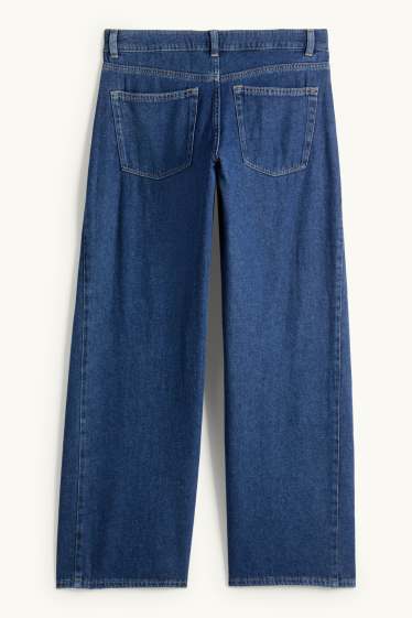 Donna - Jeans a gamba larga - vita bassa - jeans blu