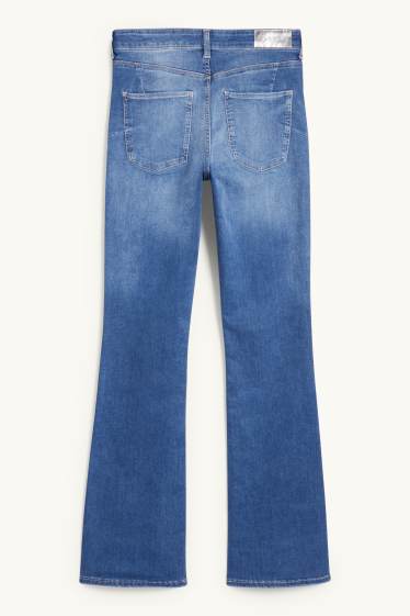 Women - Bootcut jeans - mid-rise waist - LYCRA® ADAPTIV fibre - blue denim