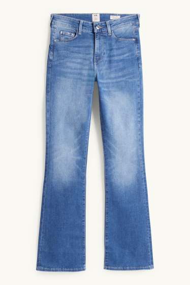 Women - Bootcut jeans - mid-rise waist - LYCRA® ADAPTIV fibre - blue denim