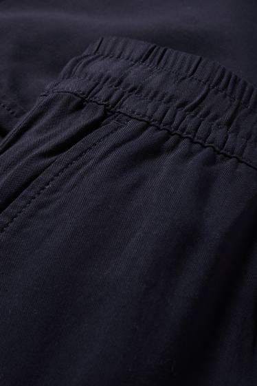 Femei - Pantaloni de stofă - talie înaltă - tapered leg - albastru închis