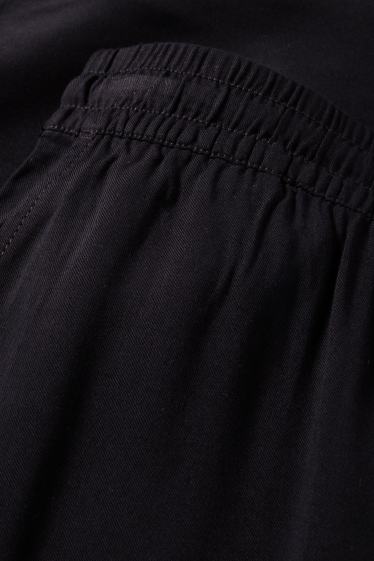 Femei - Pantaloni de stofă - talie înaltă - tapered leg - negru