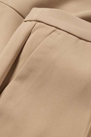 Dames - Pantalon - mid waist - slim fit - lichtbruin