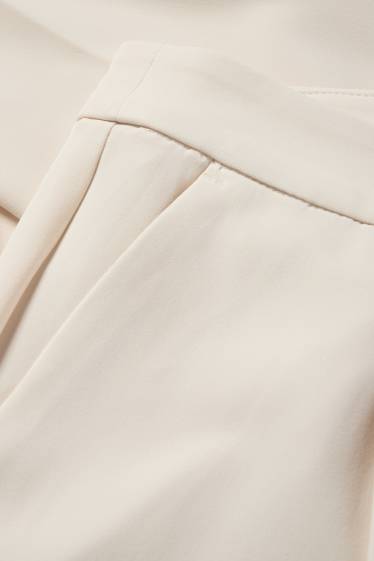 Femmes - Pantalon de toile - high waist - straight leg - beige clair