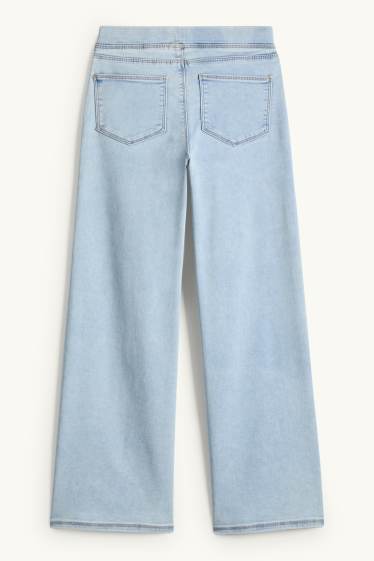 Enfants filles - Wide leg jeggings - jean bleu clair