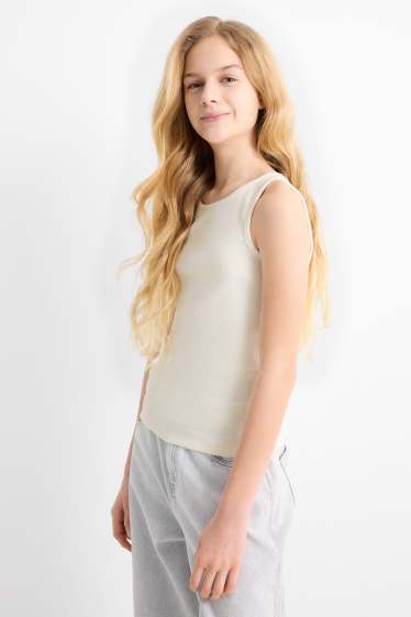 Enfants filles - Arizona - ensemble - sweat à capuche et top - 2 pièces - blanc crème