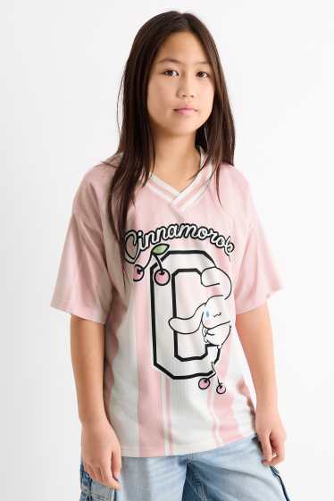 Nena - Cinnamoroll - samarreta de màniga curta - de ratlles - rosa