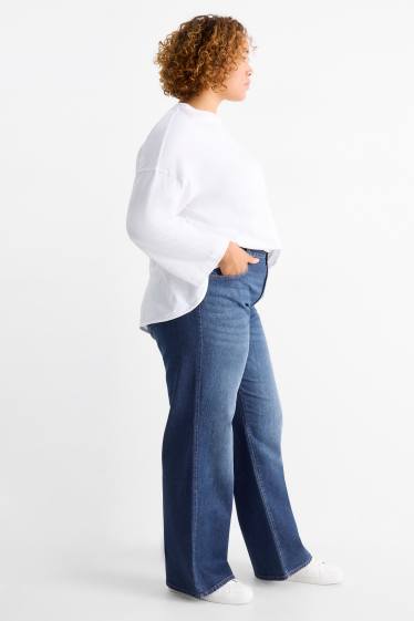Femmes - Wide leg jean - high waist - jean bleu