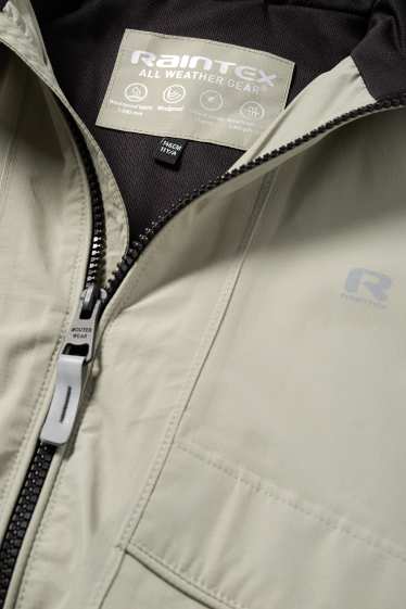 Kinder Mädchen - Regenjacke mit Kapuze - wasserdicht - hellgrün