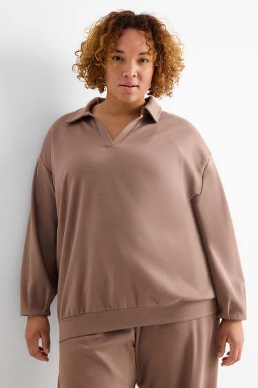 Dames - Sweatshirt - bruin