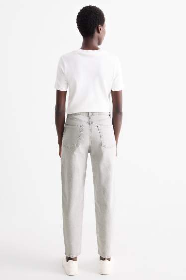 Donna - Mom jeans - vita alta - LYCRA® - jeans grigio chiaro
