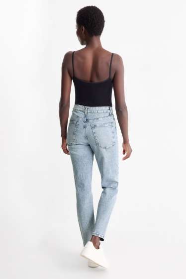 Damen - Mom Jeans - High Waist - LYCRA® - helljeansblau