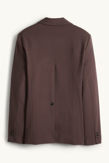 Femmes - Blazer - relaxed fit - marron foncé
