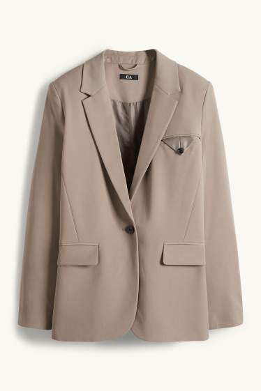 Femmes - Blazer - relaxed fit - beige