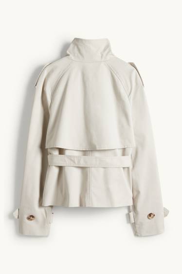 Femmes - Trench court - beige clair