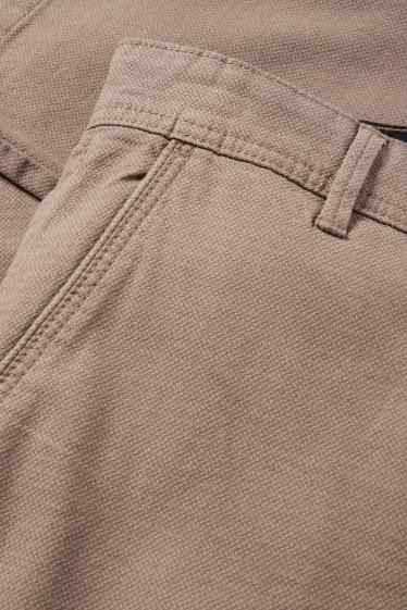 Herren - Chino - Slim Fit - strukturiert - braun