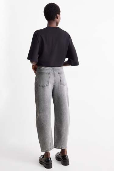 Dona - Barrel Jeans - high waist - texà gris