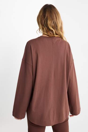 Dona - Samarreta de màniga llarga - relaxed fit - marró fosc
