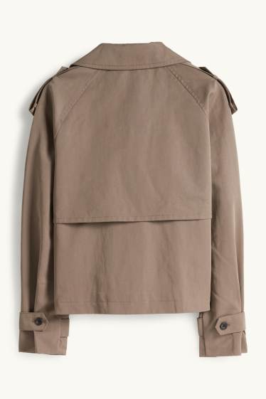 Dámské - Krátký trenčkot - taupe