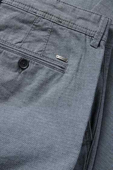 Herren - Chino - Slim Fit - strukturiert - dunkelgrau