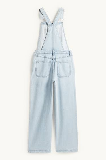 Enfants filles - Salopette en jean - jean bleu clair