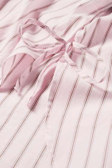 Damen - Bluse - gestreift - rosa