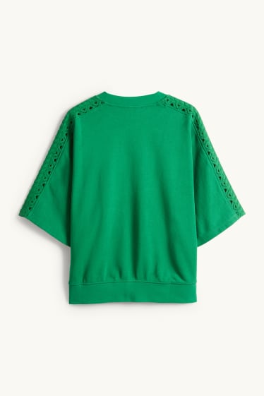 Femei - Bluză de molton - verde