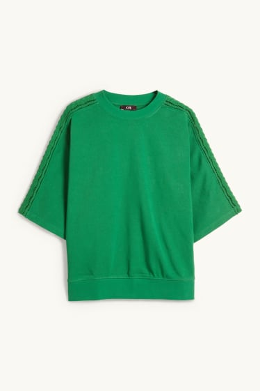 Femei - Bluză de molton - verde