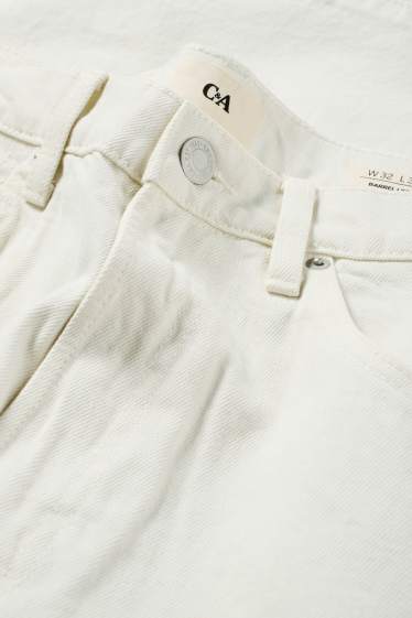 Heren - Barrel jeans - crème wit