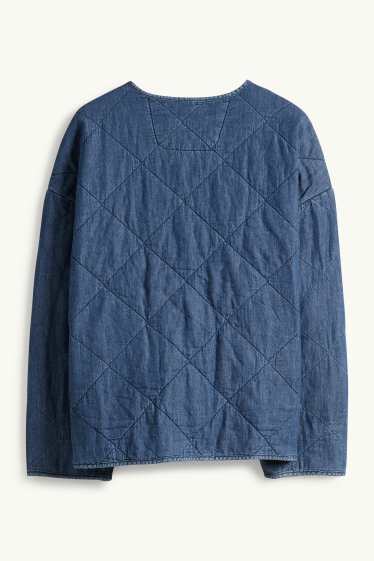 Femmes - Doudoune en jean - jean bleu foncé