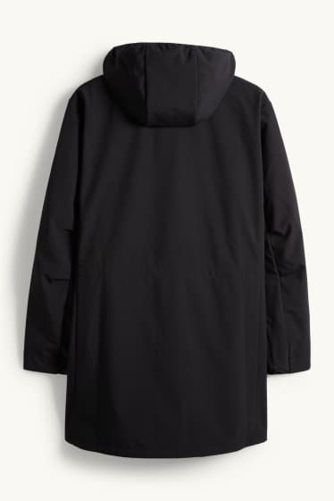 Femei - Palton din softshell cu glugă - rezistent la apă - 4 Way Stretch - negru