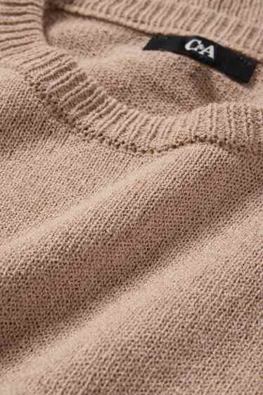 Dámské - Svetr - světle hnědá