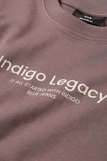 Pánské - Tričko - relaxed fit - hnědá